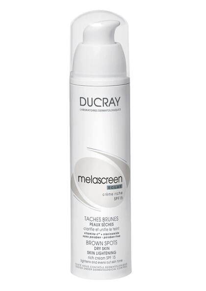 Melascreen Iluminador Crema Enriquecida: acción aclarante y antioxidante, nutre e hidrata ($590, Ducray). 