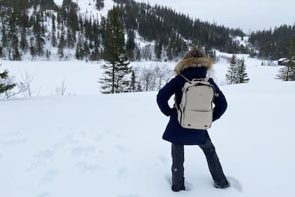 Melisa arribó a un paisaje blanco y helado.