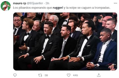 "Los pibardos esperando que Ruggeri y La Volpe se c... a trompadas"