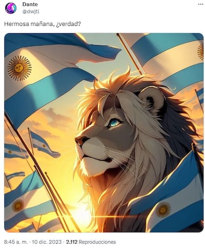 Meme alusivo a la asunción de Javier Milei