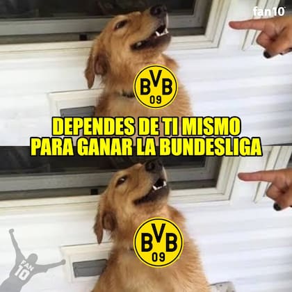 Meme del desenlace de la Bundelisga con Borussia Dortmund como protagonista