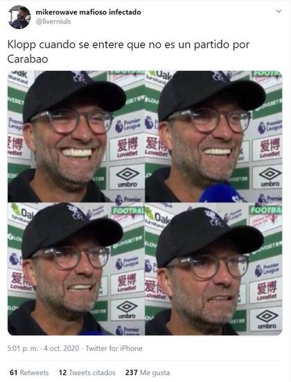 meme sobre Jurgen Klopp