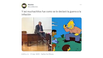 Una referencia de Los Simpson junto a un Alberto Fernández oficiando de profesor de la UBA.