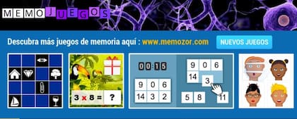 Memo Juegos, uno de los sitios recomendados para los juegos de la memoria