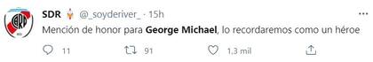 "Mención de honor para George Michael, lo recordaremos como un héroe"