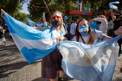 La protesta en Mendoza