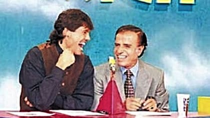 Menem visitó a Tinelli en 1995