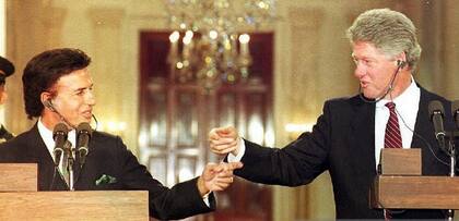 Menem y Bill Clinton, en un encuentro en 1994