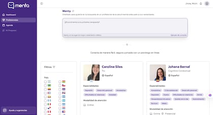 Menty, el sistema de IA de Menta que conecta a psicólogos con pacientes