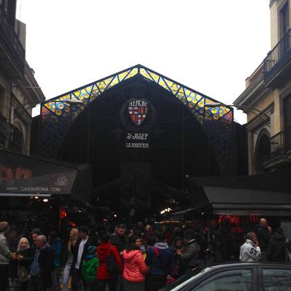 Mercado de la Boquería, situado sobre la Rambla