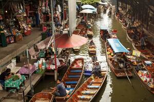 Venecia del este: así es el exótico mercado flotante de Bangkok
