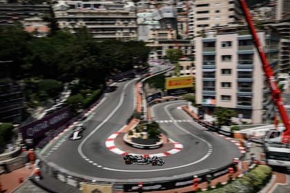Mercedes' British driver Lewis Hamilton drives during the third practice session of the Formula One Monaco Grand Prix at the Monaco street circuit in Monaco, on May 27, 2023. (Photo by Jeff PACHOUD / AFP)
