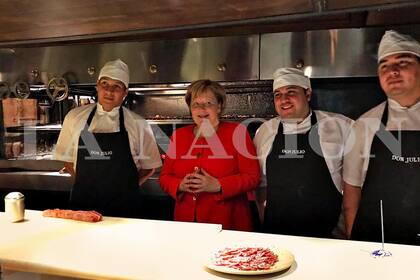 Merkel disfrutó del asado de Don Julio, en Palermo
