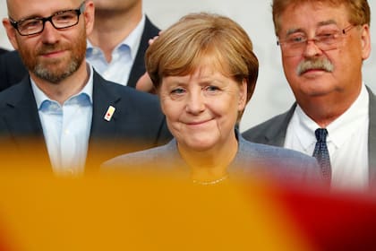 Merkel tras conocer que se impuso en las elecciones legislativas