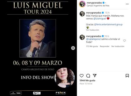 Mery Granados mostró su emoción por oficiar de telonera