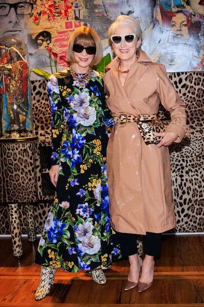 Meryl Streep junto a Anna Wintour, editora de Vogue