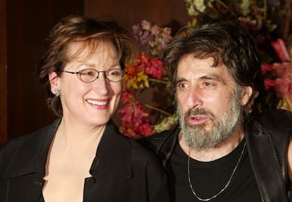 Meryl Streep y Al Pacino en el estreno en Nueva York de Ángeles en América
