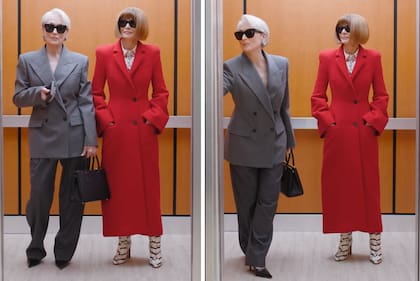 Meryl Streep y Anna Wintour, en las tomas dentro de un ascensor