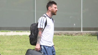 Messi antes de irse de Bolivia