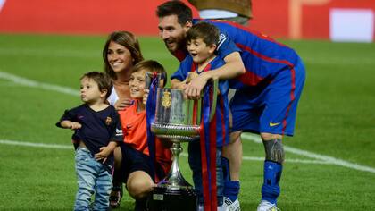 Messi, campeón con su familia