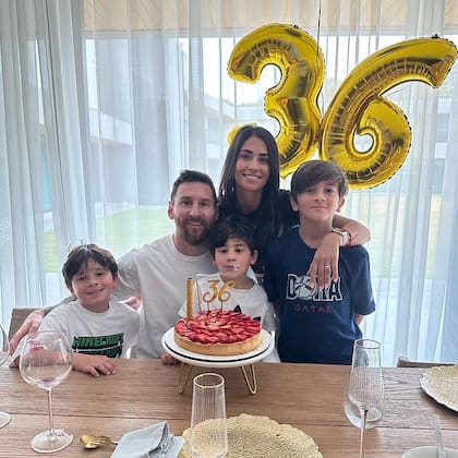 Messi celebró sus 36 años rodeado de su familia en Rosario