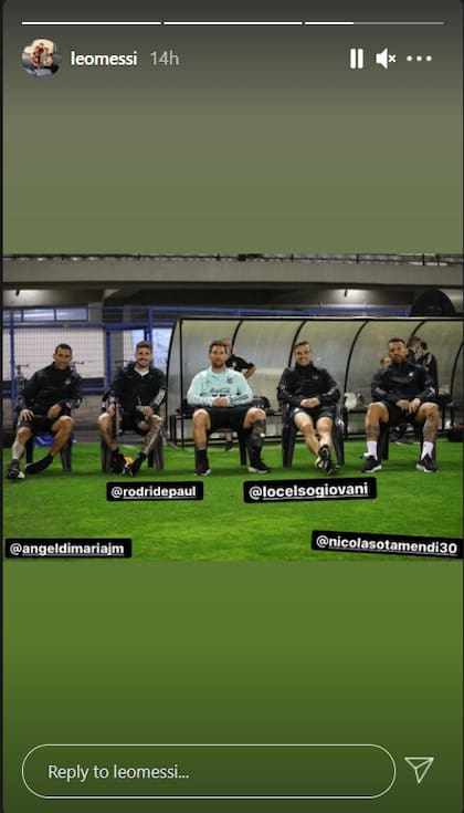 Messi compartió la imagen en las stories de Instagram