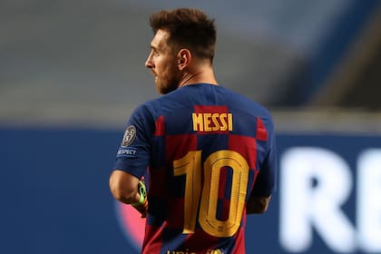 Messi con la camiseta N° 10 de Barcelona, una imagen que seguramente no volverá a repetirse