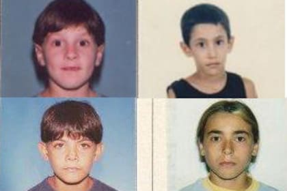 Messi, Di María, Banega y Lavezzi, de chicos