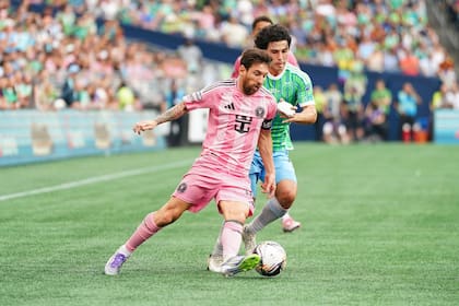 Messi durante el partido del domingo ante Seattle Sounders, en la final de la Leagues Cup