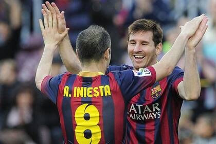 Messi e Iniesta, el domingo pasado, cuando la Pulga se convirtió en el máximo goleador en la historia de Barcelona