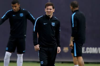 Messi, en el entrenamiento