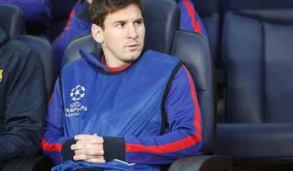 Messi en el banco en la semifinal ante Bayern