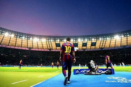 Messi en el Olympiastadion para la Final de la UCL contra el Juventus, el 6 de junio de 2015