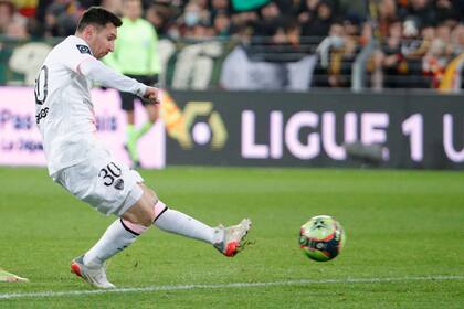 Messi, en el partido de PSG ante Lens