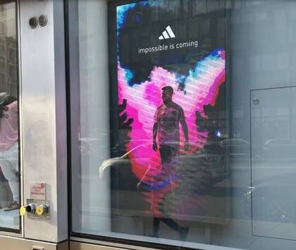 Messi, en la gigantografía de Adidas