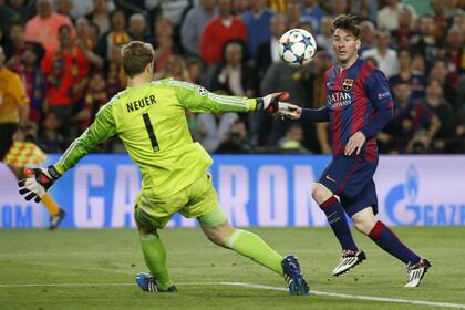 Messi, en su partido perfecto ante Bayern Munich, en la última Champions League