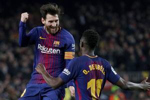 Barcelona le ganó 6-1 a Girona, con dos goles de Messi y tres de Suárez