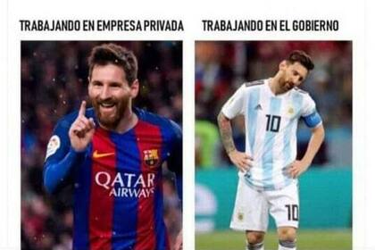 Messi, foco de algunas bromas en las redes (Facebook)