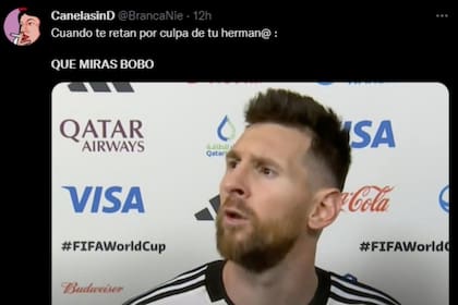 Messi fue blanco de memes (Captura Twitter)