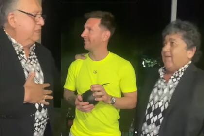 Messi junto a Los Palmeras (Foto: Captura de video)