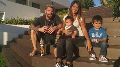 Messi junto a su familia