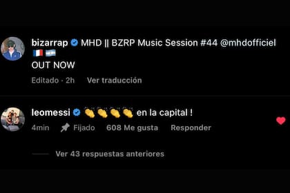 Messi le contesta a Bizarrap.