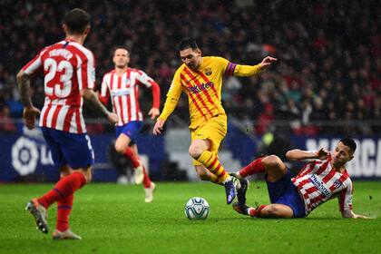 Messi marcó en el final con una gran definición en el 1-0 a Atlético de Madrid, al que le hizo 30 goles en 39 cotejos