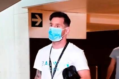 Messi, en las instalaciones del estadio Camp Nou