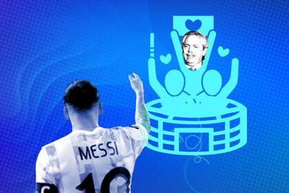 Messi permitió que varios ministros celebraran en la Bombonera