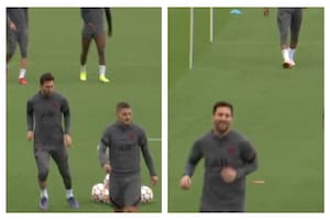 La broma de Messi a Verratti en el entrenamiento del PSG