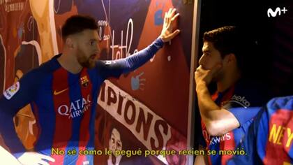 Messi-Suárez charlan en la boca del túnel