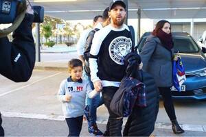 Messi está en el Bernabéu, acompañado por su familia y compañeros de Barcelona