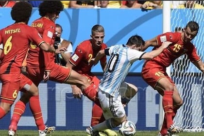Messi vs. Bélgica en Brasil 2014