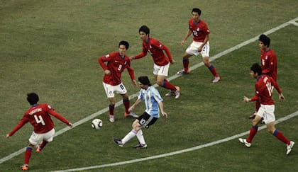 Messi vs. Corea en Sudáfrica 2010